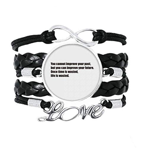 Bracelet cuir torsadé DIYthinker avec citation cadeau original homme femme