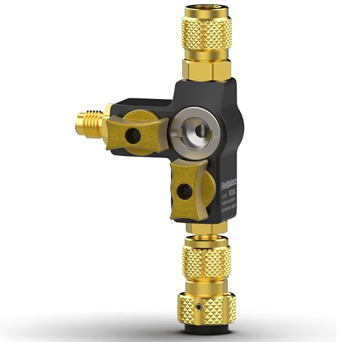 Fieldpiece - VC2G 1/4 Valve Core Removal Tool Dual Valve with Sight Glass - Vacuum-Rated 20 microns & A2L Compatible - HVAC Tools