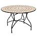 Produktbild Mosaik Gartentisch OUTLIV. Balkontisch rund Ø120x71cm Eisen/Mosaik, Beistelltisch für Garten, Balkon und Terrasse, Vintage, Retro Outdoortisch