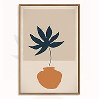 Framed Canvas Wall Art Vase by Morandi Canvas Prints Home Artwork Decoration for Living Room,Bedroom - 16x24 inches