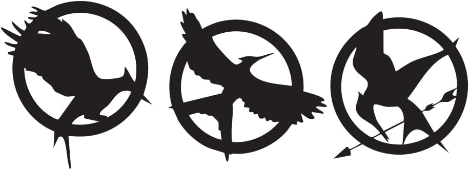 The Hunger Games Mockingjay Vinyl Decal Livingroom, Windows, Door, Room, Wall Decoration Sticker 4.5" in x 12.6" in