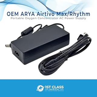 OEM ARYA Airtivo Max/Rhythm P2, P2-E6, and P2-E7 Portable Oxygen Concentrator AC Power Supply
