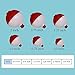 Laxygo Fishing Bobbers Hard ABS Snap-on Floats Push Button Round Buoy Float Bobbers 6 Sizes