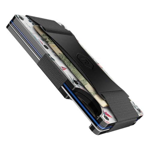 Ridge Wallet for Men - Slim Minimalist Compact Wallet and Card Holder, RFID Protected Front Pocket Wallets for Men with Integrated Cash Strap (Aloha)4