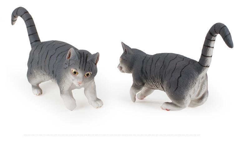 Amazon.co.jp: キジトラ猫 グレー にゃんこ 大 ミニチュアフィギュア
