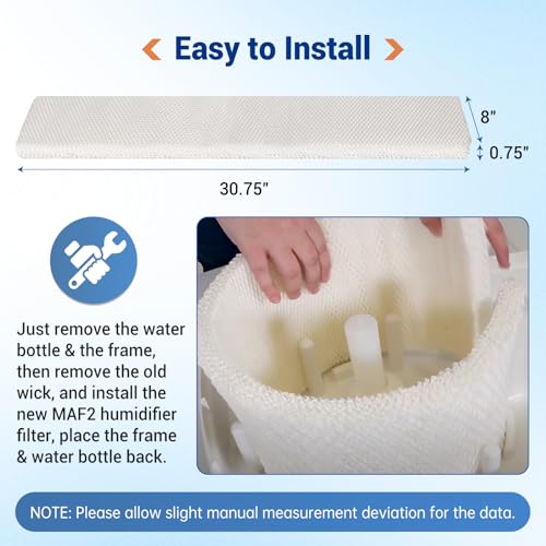 Image of Keycci MAF1 Humidifier Wicking Filter Compatible with Air-Care, Emerson, Essick, MoistAir Filters MA0950 MA1200 MA1201, Ken More 14906, 14410, 14411 Humidifiers (4)