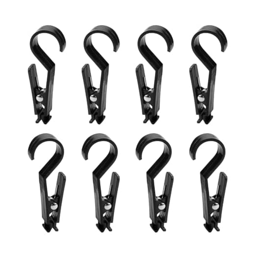 Jieddey Zelt Clip Lichthaken,8 PCS Zeltdach Clip Haken Zeltstangen Haken Multifunktionale Licht Haken Camping Ausrüstung Zubehör Zaufhänger Schnappen für Camping Outdoor