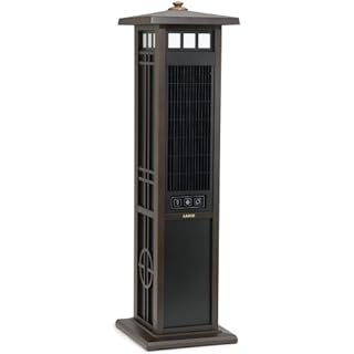 Lasko 4890 Elegant Living Fan with Remote Control-Features Accent Lighting and Widespread Oscillation-Perfect for Outdoor Patios, Decks, or Balconies, Brown (B001V9G2VA)