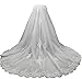 Flowerry Wedding Detachable Long Tutu Train Lace Open Front Overskirt XXL Ivory Hook lace
