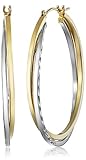 14k Gold-Bonded Sterling Silver Hoop Earrings