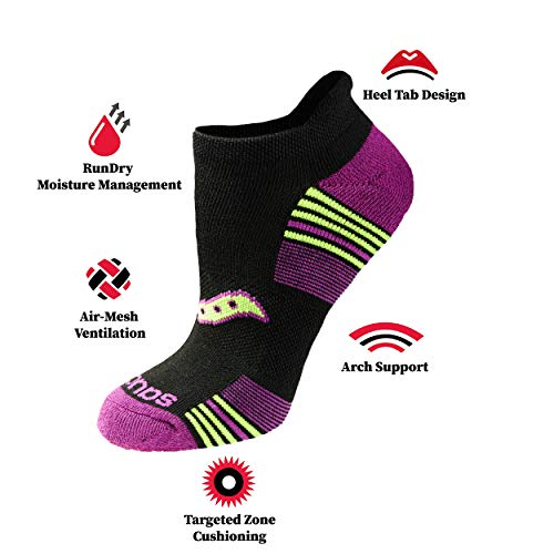 Saucony-womens-Performance-Heel-Tab-Athletic-Socks-8-16-Pairs