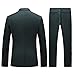 MOGU Mens 2 Piece Suit Slim Fit Tuxedo for Groomsmen Business Wedding Party (Suit Jacket + Pants) US Size Blazer 44/Pants 40 Dark Green