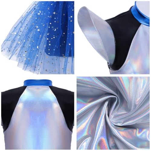 Robe en tulle extraterrestre à couleurs changeantes et coupe fluide asymétrique - 3