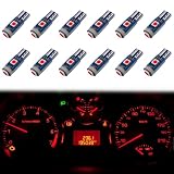 ecocstm 12 PCS T5 LED Bulbs, 74 73 37 2721 Instrument Cluster Light Bulb, 12 Volt Bright Canbus Error Free LED...