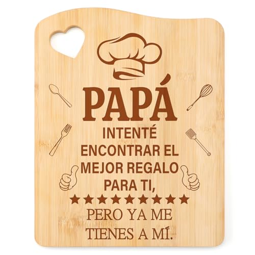Tulolvae Regalo Padre, Regalo Papá - Tabla de Cortar de Bambú Grabada, Regalo Padre Cumpleaños, Regalo Navidad Papa Originales, Regalos Hombre para Cumpleanos, Regalo Dia del Padre Tulolvae Regalo Padre, Regalo Papá - Tabla de Cortar de Bambú Grabada, Regalo Padre Cumpleaños, Regalo Navidad Papa Originales, Regalos Hombre para Cumpleanos, Regalo Dia del Padre