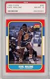 Graded 1986 Fleer Karl Malone #68 Rookie RC Basketball Card PSA 8 NM-MT