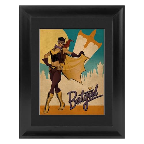 Batgirl 3D Poster Wall Art Decor Framed Print | 14.5x18.5 | Lenticular Posters & Pictures | Memorabilia Gifts for Guys & Girls Bedroom | DC Comic Book Classic SuperHero Movie Fan Picture & Collectable