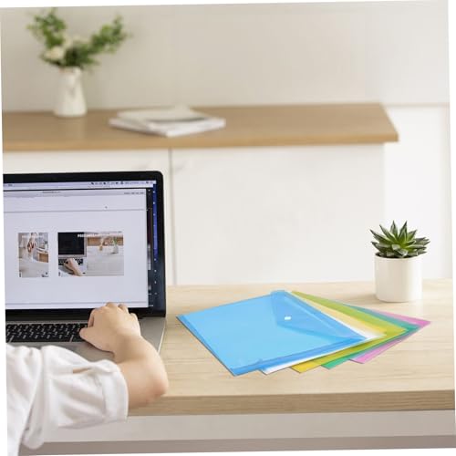 Envelopes de plástico 30 peças com fecho de pressão 33 x 23 cm pastas de plástico espesso para docum