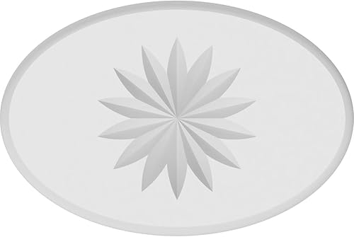 Miniatura 10 de Ekena Millwork ROSP040X028X050DAL11 Roseta estándar con borde redondeado, 4 pulgadas de ancho x 2 34 pulgadas de alto x 12 pulgadas, PVC