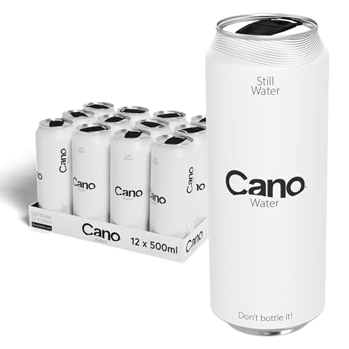Cano Water Still Multipack Cans (12 x 500ml) Resealable Lids Natural Spring