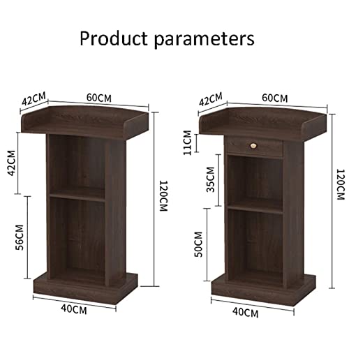 Atril de madera con estante de recepción elegante y seguro para eventos 3