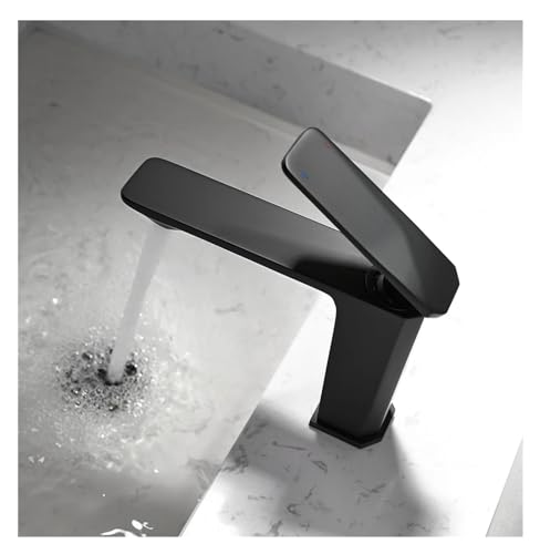 Grifo de cocina negro y cromado de latón monomando para fregadero o lavabo 6