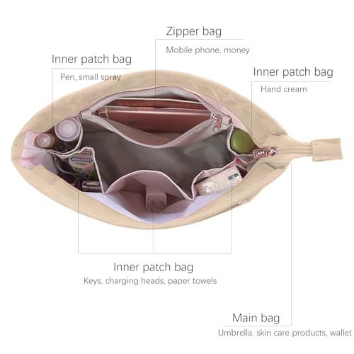 Lckaey Inserção organizadora de bolsa para Neverfull Gm mm graciosa inserção PM em movimento organiz
