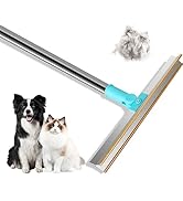 Carpet Brush Scraper Dog Cat Hair Remover Broom,Adjustable Long Handle Carpet Rake Pet Hair Remov...