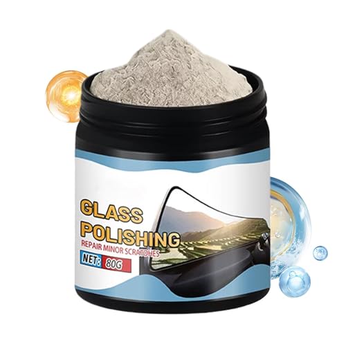 Genérico Kit reparacion rayones Vidrio | 80 Gramos Polvo Pulidor con Esponja,Pulidor de | para detallado de Autos, Ventanas, Faros, Lentes, Gafas, Relojes y joyería de Vidrio