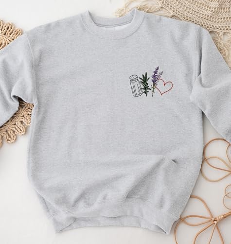 Salt Rosemary Lavender Love Front and Back Sweatshirt, Practical Magic Sweatshirt, Magic Spell Hoodie, Halloween Sweatshirt, Witchy Hoodie3