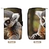 GHBNK Damen Leder Geldbörse Lange Geldbörse für Männer Affe Lemur Süße Wristlet Wallets mit 12 Kartenhalter Große Kapazität Münzfach, Affe Lemur Cute, 19.7x11x3.5cm #2