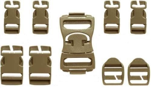 Official US Military MOLLE Replacement Assault Backpack Pack Snap Buckle Set Coyote Tan