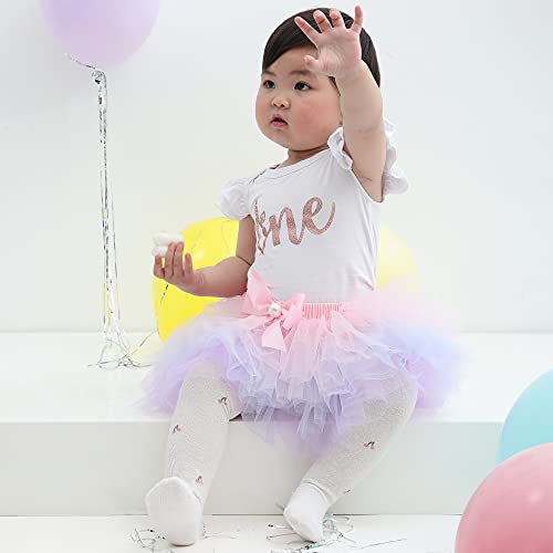Lenynal Baby Girls First Birthday Skirt Outfits Toddler Girl 1St Birthday Clothes With Tutu Dress 3Pcs Set #TOP1
