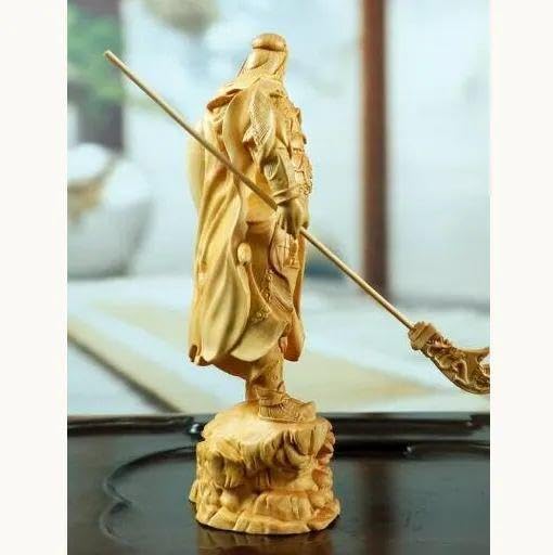 Amazon.co.jp: 仏教工芸 関羽像 武財神 中国武将 三国志 木彫仏像