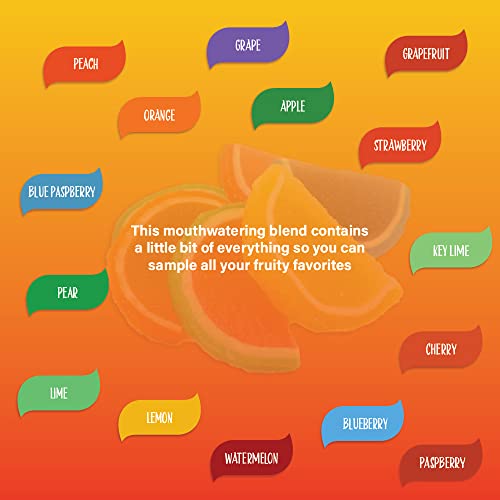 Jelly Slices Assorted Fruit Candy, Individually Wrapped, Vegan, Gluten Free, 2 Pound Bag #TOP5