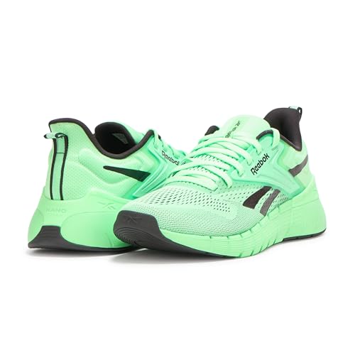 Reebok Men's Nano Gym Training Shoe, Black/Green Glow, Men's Size 12