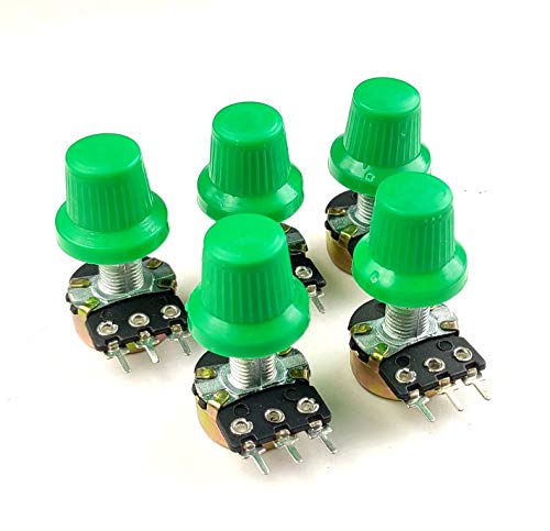 Image of AVS COMPONENTS 47k ohm potentiometer Single variable resistor With Knob - Pack of 5 Pcs