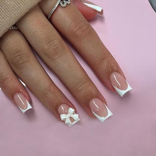 Amazon.com: AkiliBIELY Short Medium Press on Nails Square