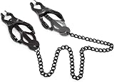 Clover Nipple Clamps with Chain Adjustable Metal Entertainment Clip for Women Sweater Non Piercing Breast Nipple Clamps Sexy Nipple Chain Body Jewelry O08h
