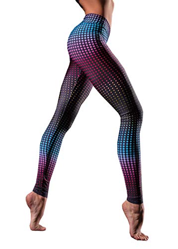 Leggings Deportivos Mujer de Clase Premium | Bona Classic San Francisco | Leggins Deporte Estampados Elasticos Cintura Alta Mallas Fitness Yoga Gym Mayas Running (S)