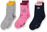 Ribete acanalado Helly Hansen Calcetines unisex de lana para niños, Unisex niños, Calcetines, 67485, Ibis Rose/Grey/Navy, 26-28