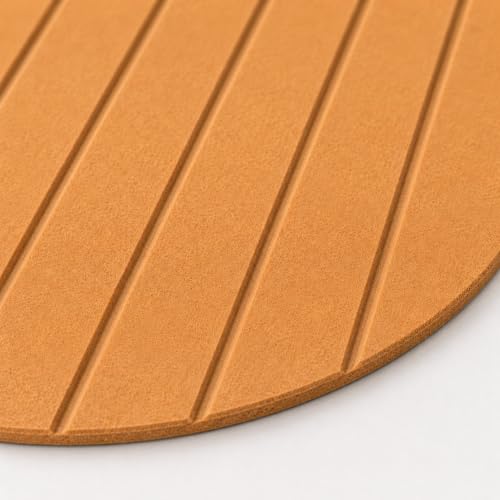 Image of MMT Acoustix Circle Felt Acoustic Wall Panel | Sound Proofing for Room |Premium Acoustic Panel |Pin Board for Wall |Sound Absorbing Panels | Circle Felt Acoustic Wall Panel |Camel| 60 x 60 cm | 2 Pcs