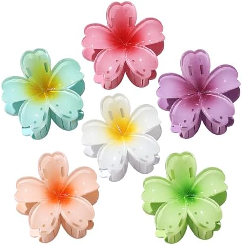 SMKSL 6 Pcs Flower Hair Claw Clips for Women & Girls Hawaiian Styles Hair Accessories