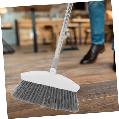 UTHCLO Aufrechter Besen und Kehrschaufel Set mit Langem Stiel Faltbar Ergonomischer Griff Weiß Praktische Haushaltsreinigung für Enge Ecken und Leichte Müllaufnahme – Bild 8