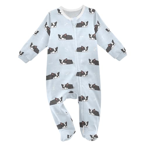 Image of vvfelixl Exercises Doberman Dog Baby Sleepers For Girl Boys Newborn Baby Play One-Piece Footies For 0-24 Months White