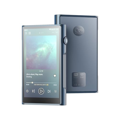 SHANLING M6 Ultra Digital Audio Player, MP3/MP4 Player,Hires Bluetooth DAP,Portable Music Player,2.4G/5G WiFi|5.0-inch HD Touch Screen|4+64GB|Android10|16X MQA|3.5&4.4mm Port|900mW@32? Output (Blue)