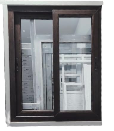 SQUARECRAFT UPVC System LLP UPVC 2 Track Slider Windows in Wooden ...
