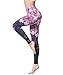 HAPYWER Legging de yoga, pour femme, taille haute, pour la gym, le sport, la course , l’exercice physique, serre ventre, extensible, avec motif imprimé