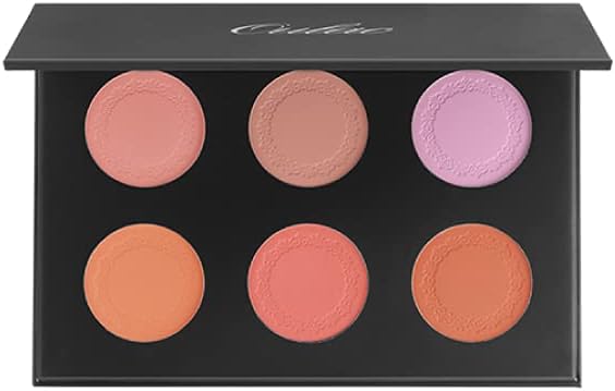 Oulac Blusher Palette - Light, 6 Shades.
