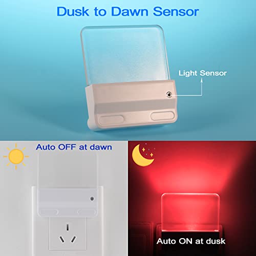 Ciciny Dimmable Night Light Plug Into Wall 2 Pack, Multicolor, Dusk To Dawn Sensor, Portable, Led Night Lights For Kids Room, Suitable For Boys, Girls, Baby, Adults, Bedroom, Toilet, Bathroom, Stairs #TOP2